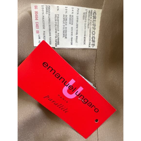 NWT Emanuel Ungaro Paris Parallele Tweed wool blazer 90's vintage 16 XL - Picture 15 of 16